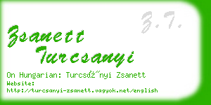 zsanett turcsanyi business card